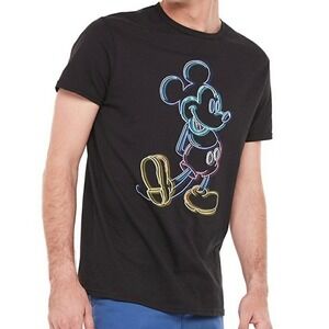 Disney Neon Micky Mouse Graphic T-shirt Sz Large Collector Amusement Parks Party